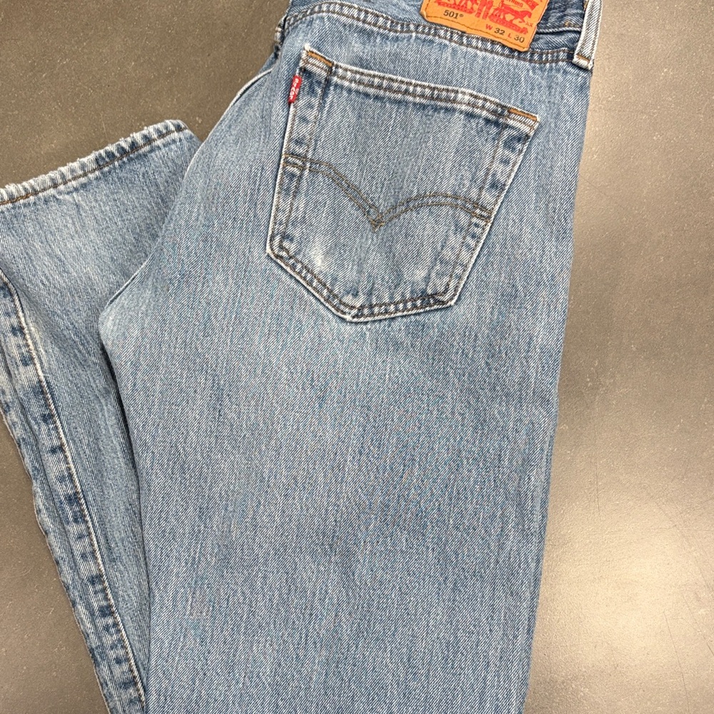 Levi's Men's Light Blue 501 Straight Jeans